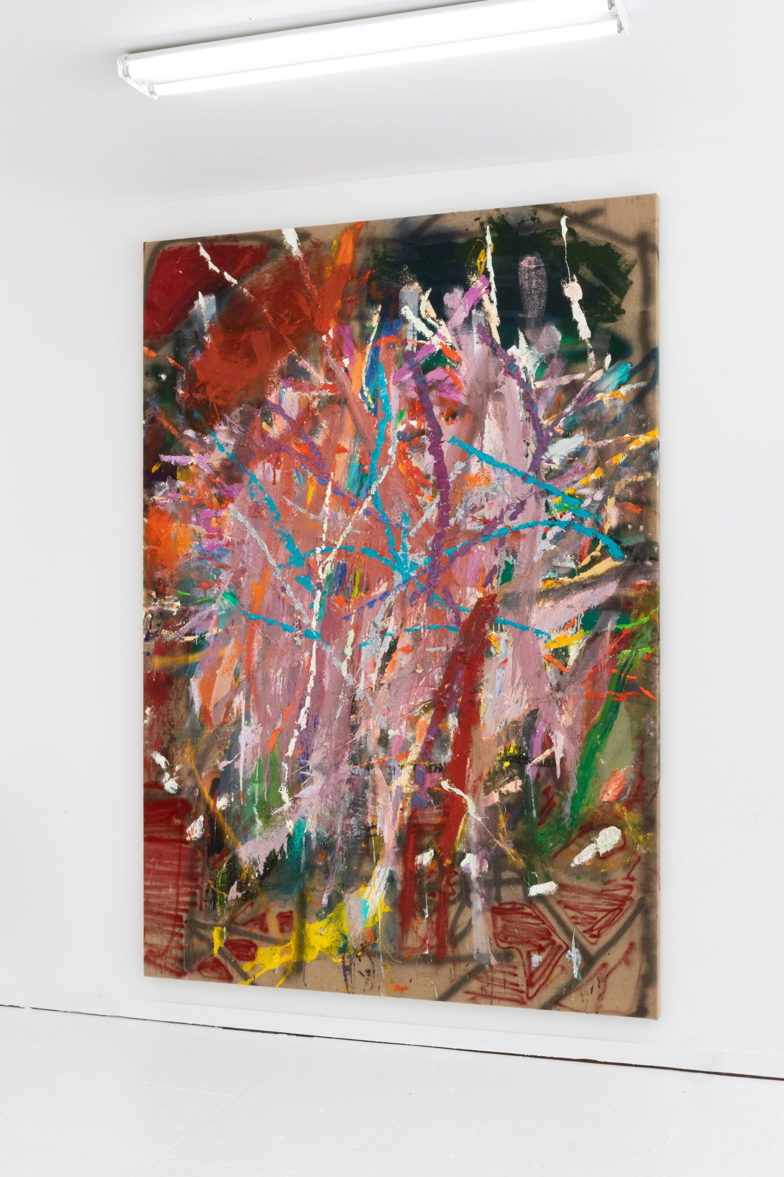 Installation view of Literacy Devolves into Violence, 2020