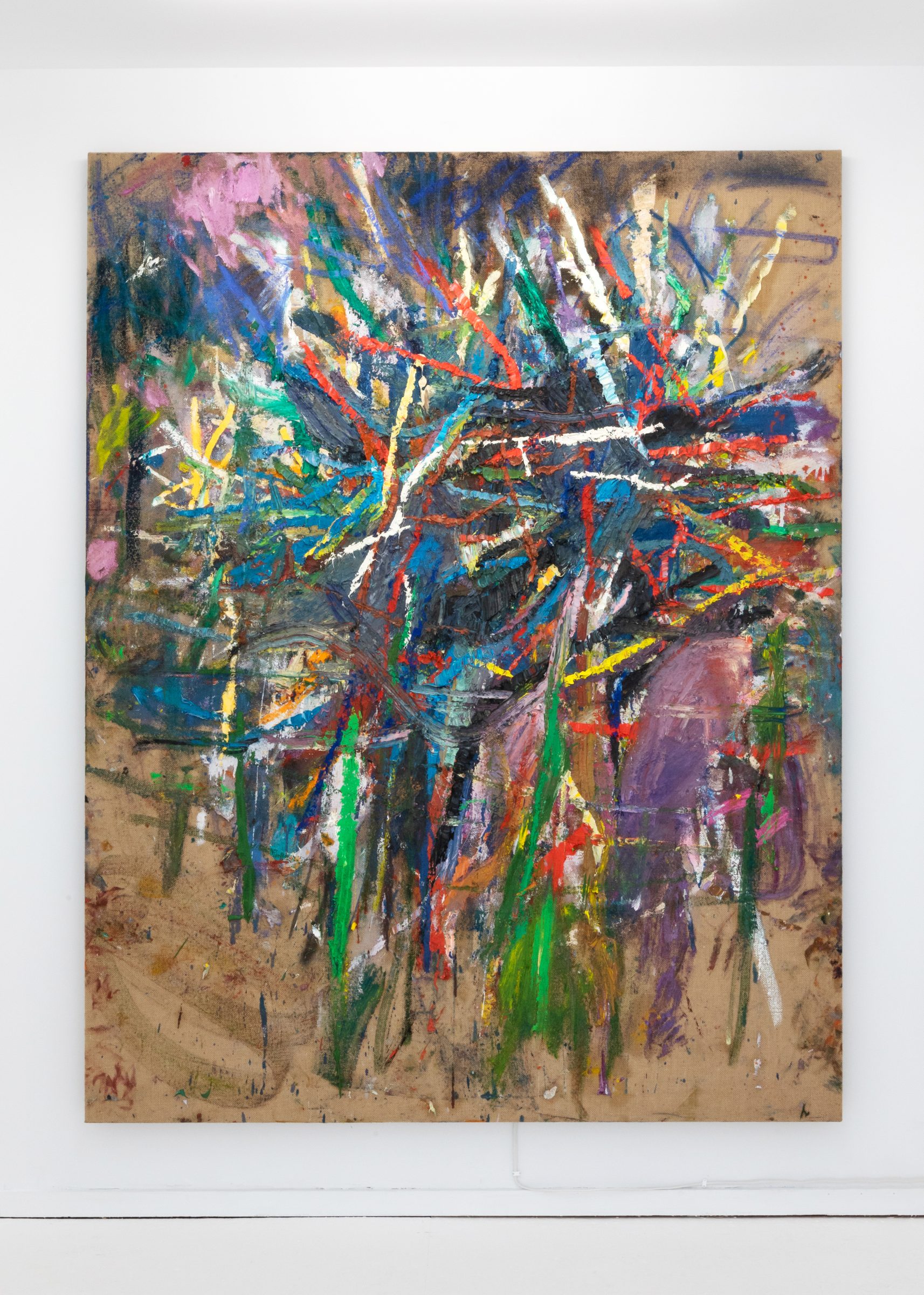 Installation view of Literacy Devolves into Violence, 2020