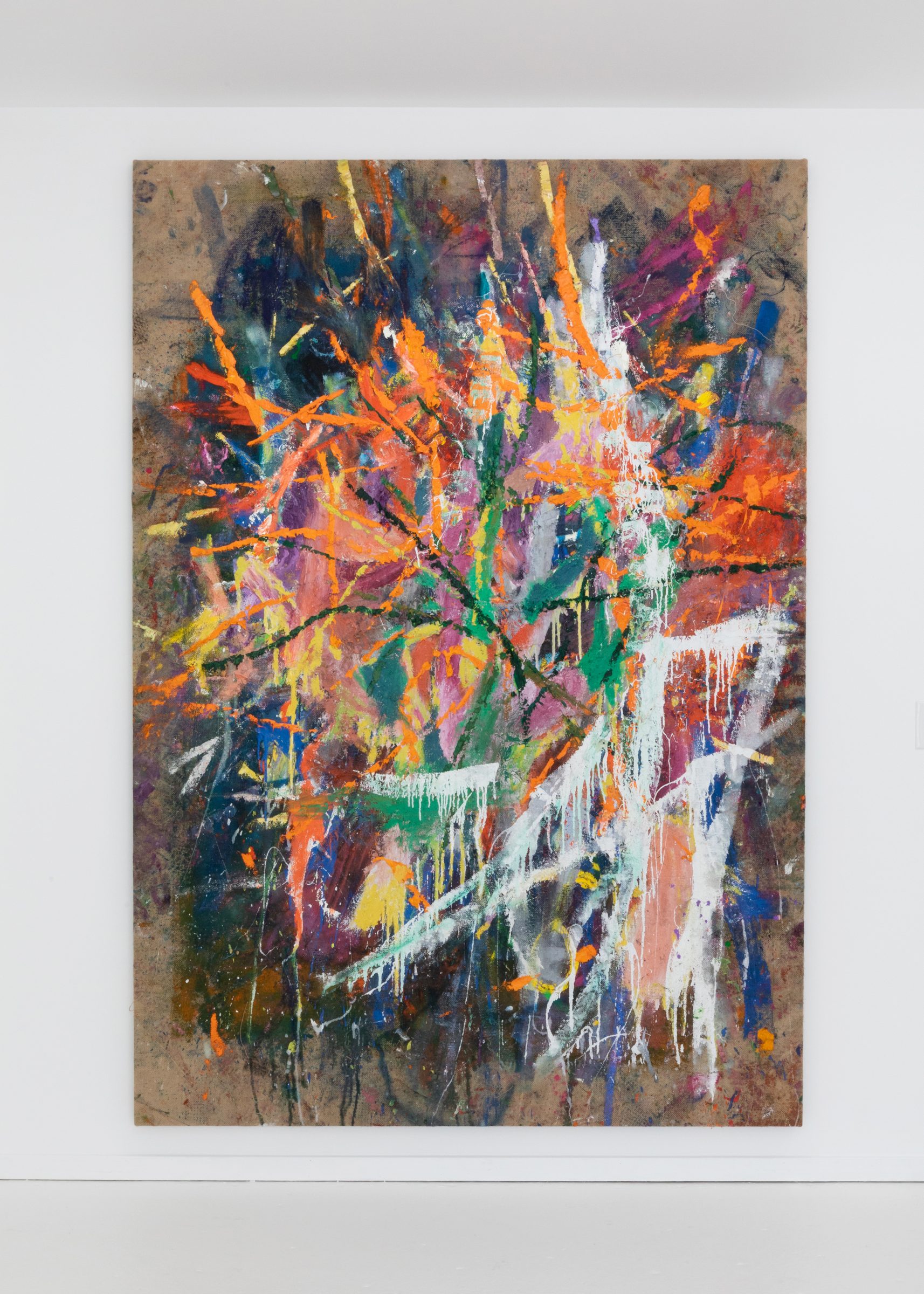 Installation view of Literacy Devolves into Violence, 2020