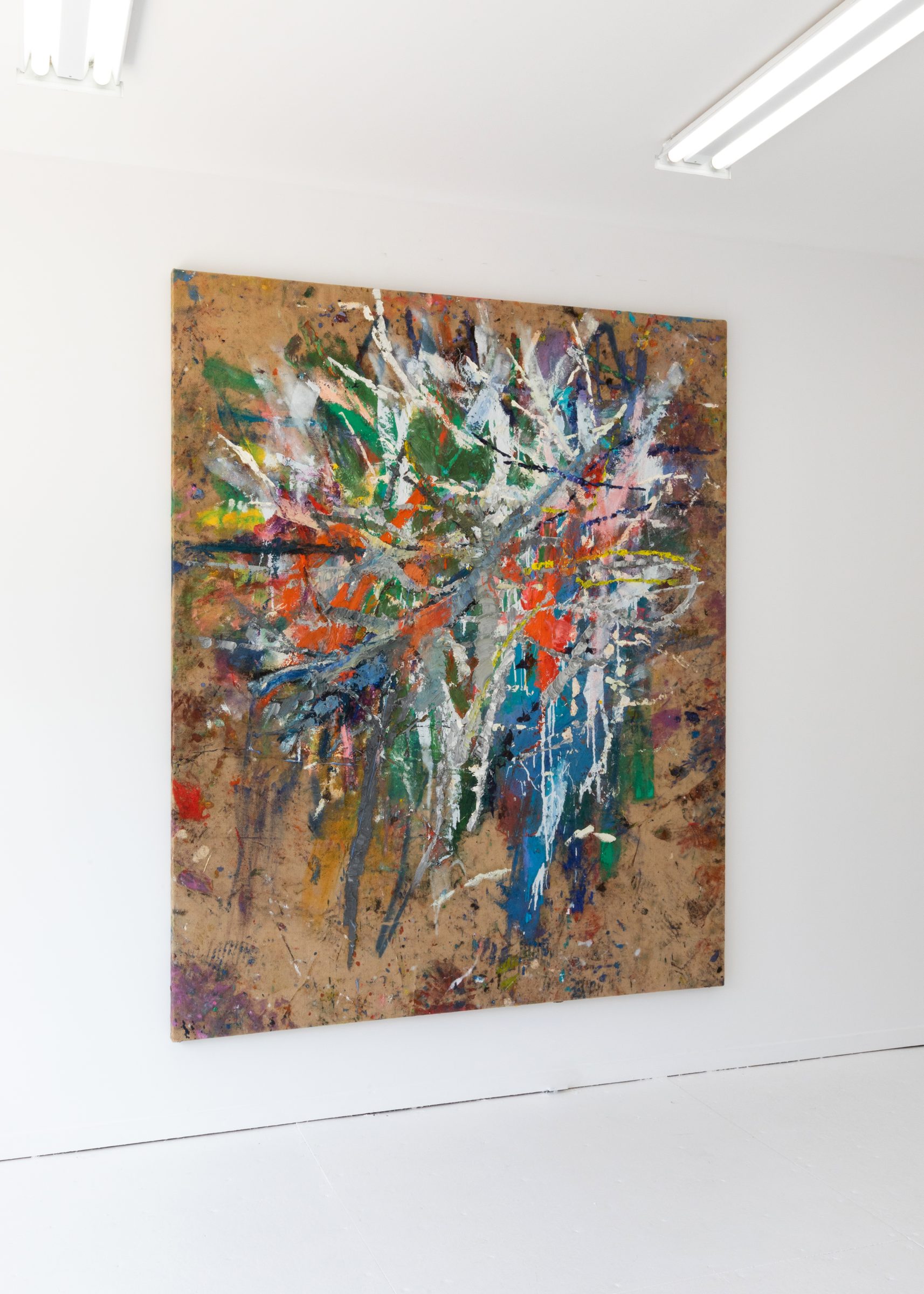 Installation view of Literacy Devolves into Violence, 2020