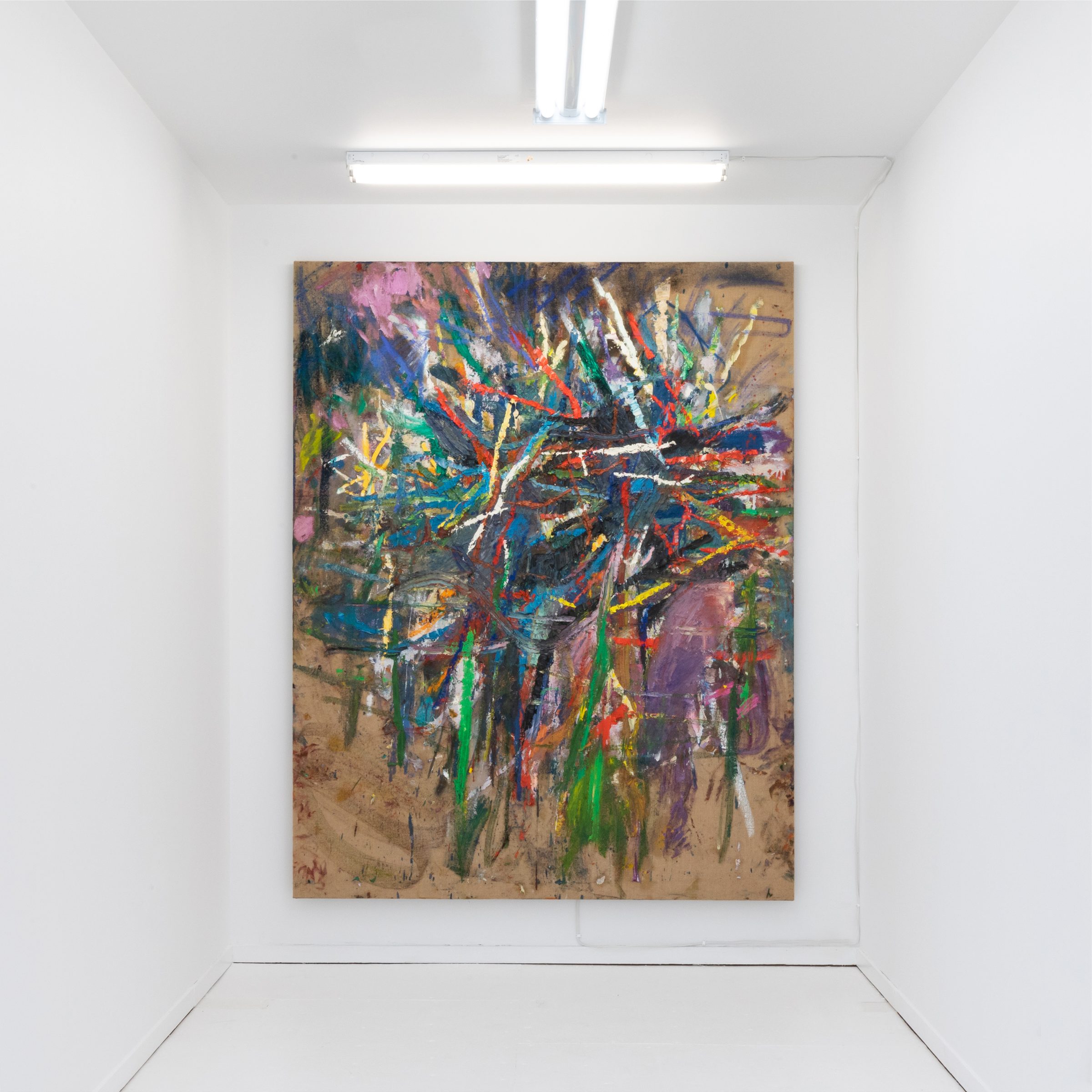 Installation view of Literacy Devolves into Violence, 2020