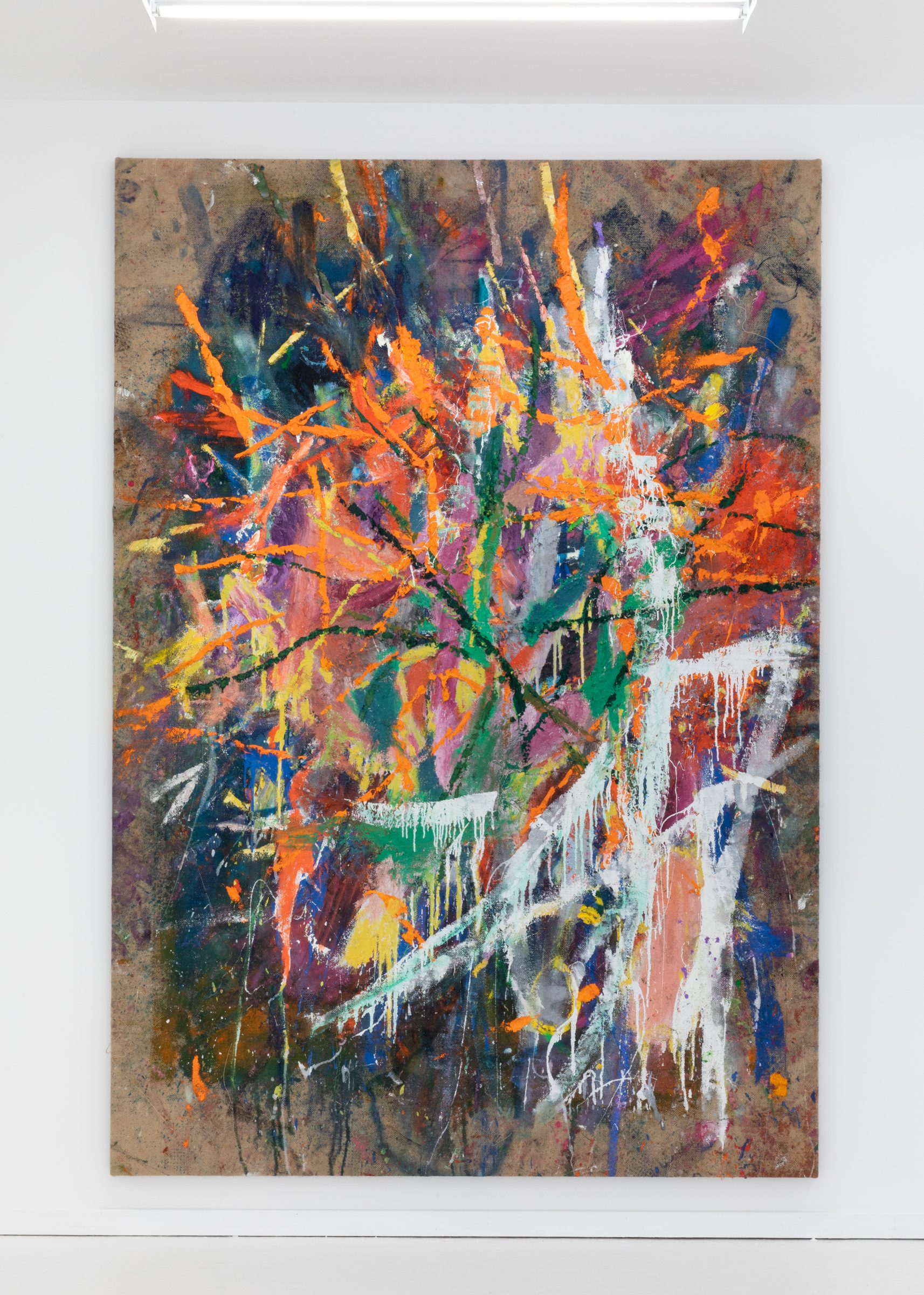 Installation view of Literacy Devolves into Violence, 2020