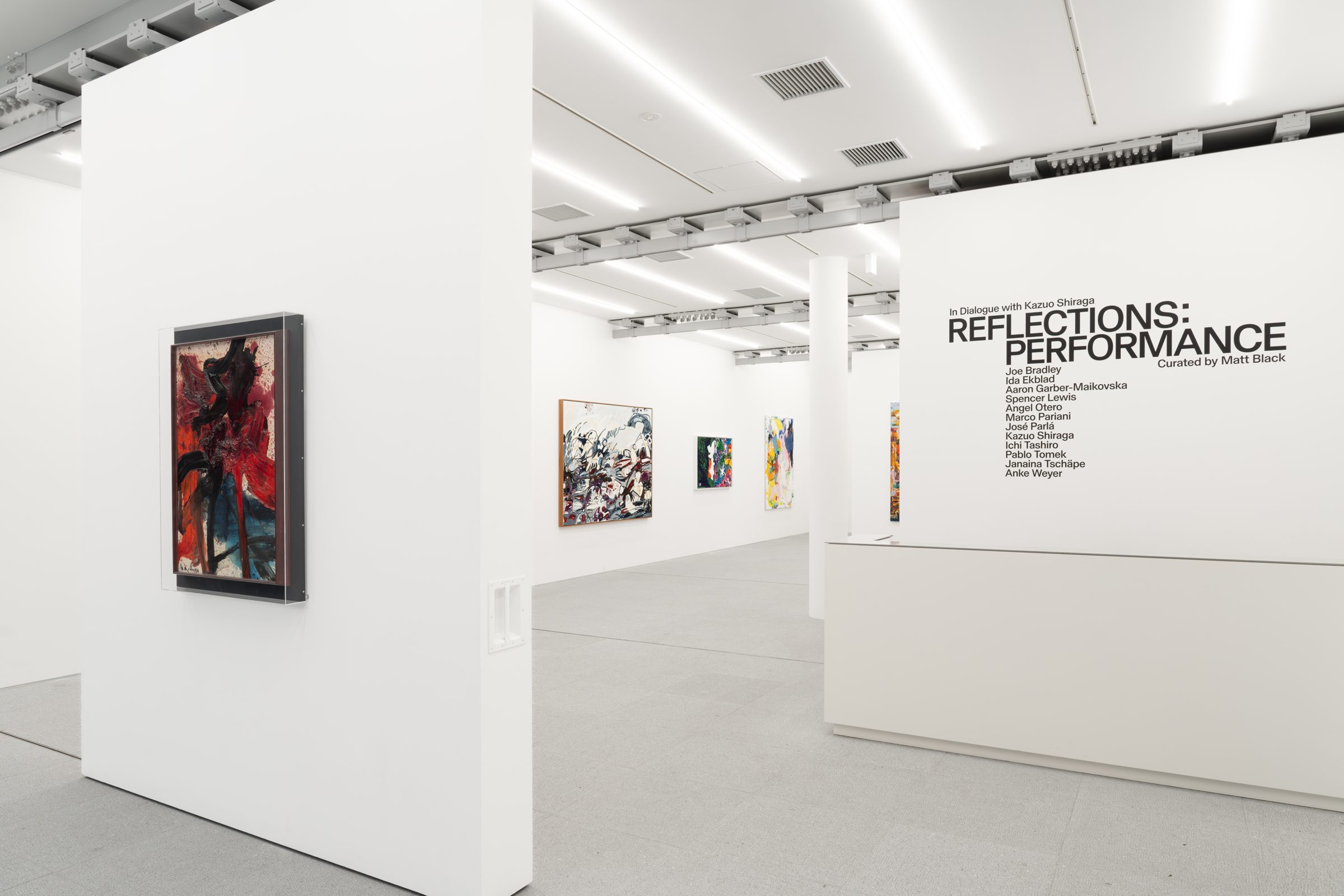 Installation view of Reflections: Performance, 2026