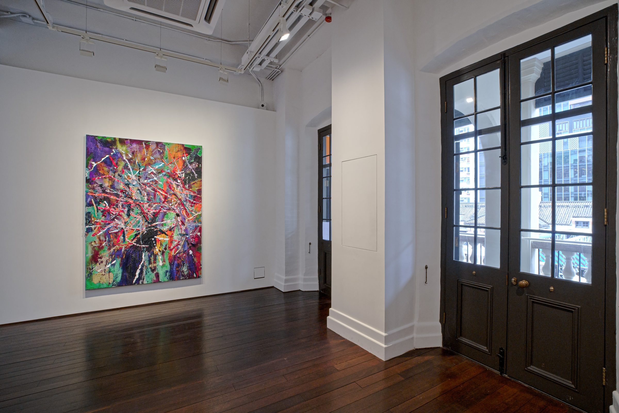 Installation view of Sending, 2022