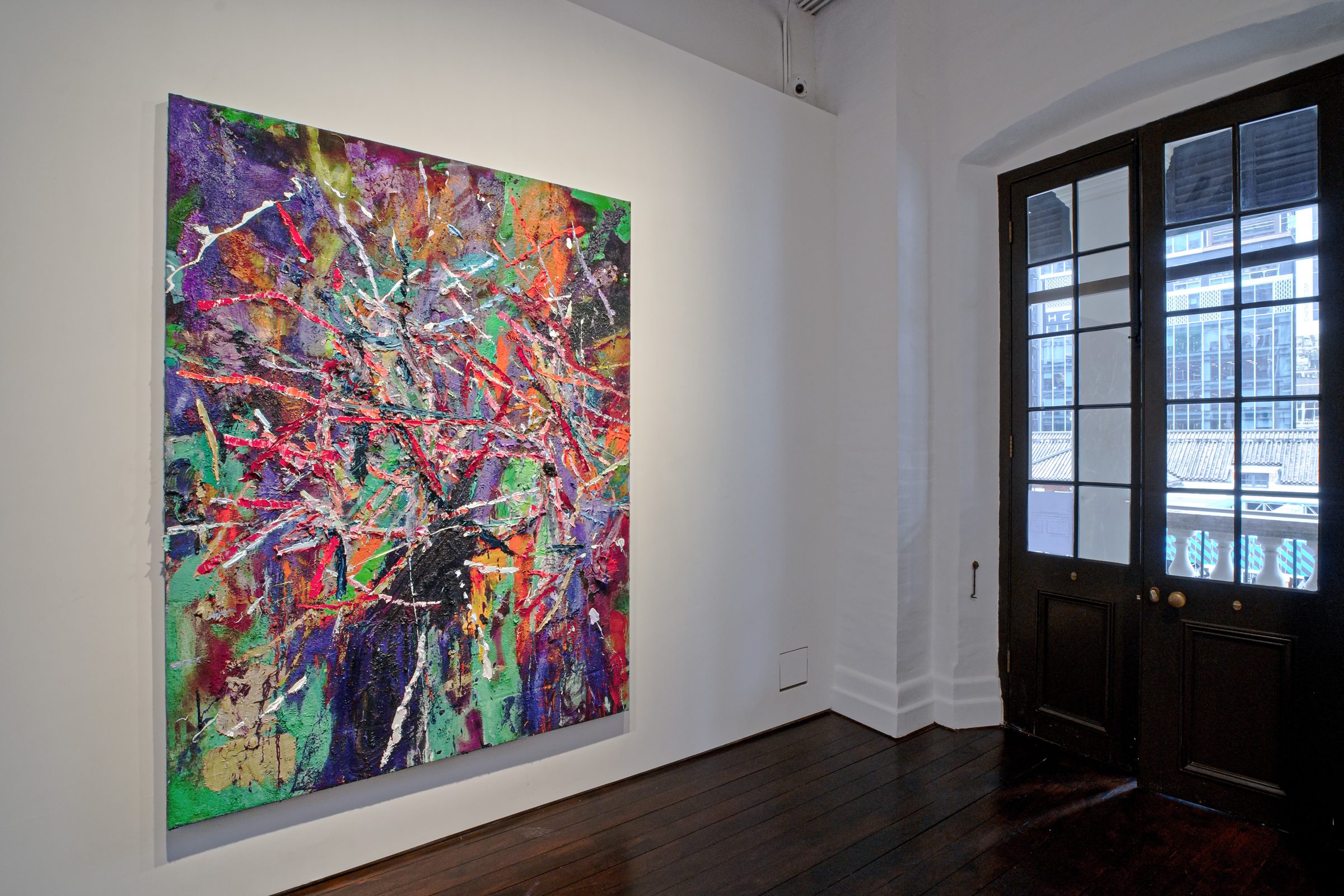 Installation view of Sending, 2022