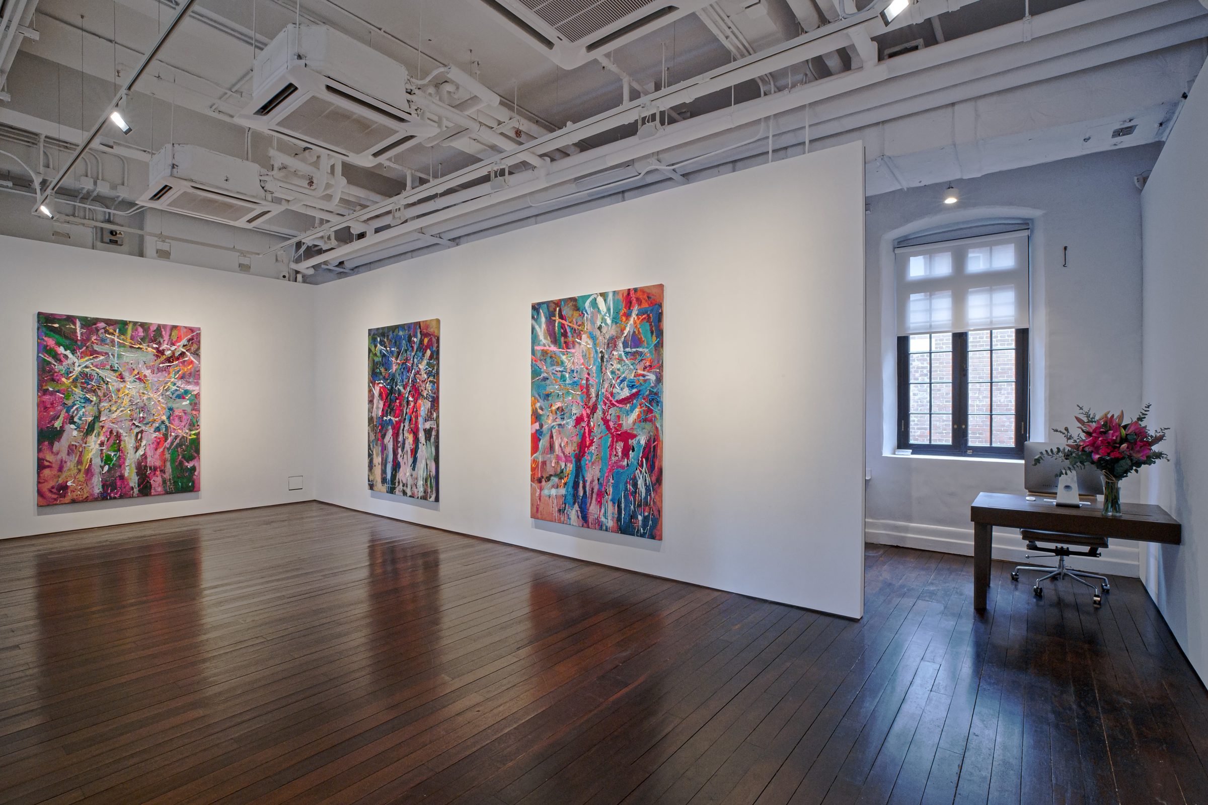 Installation view of Sending, 2022