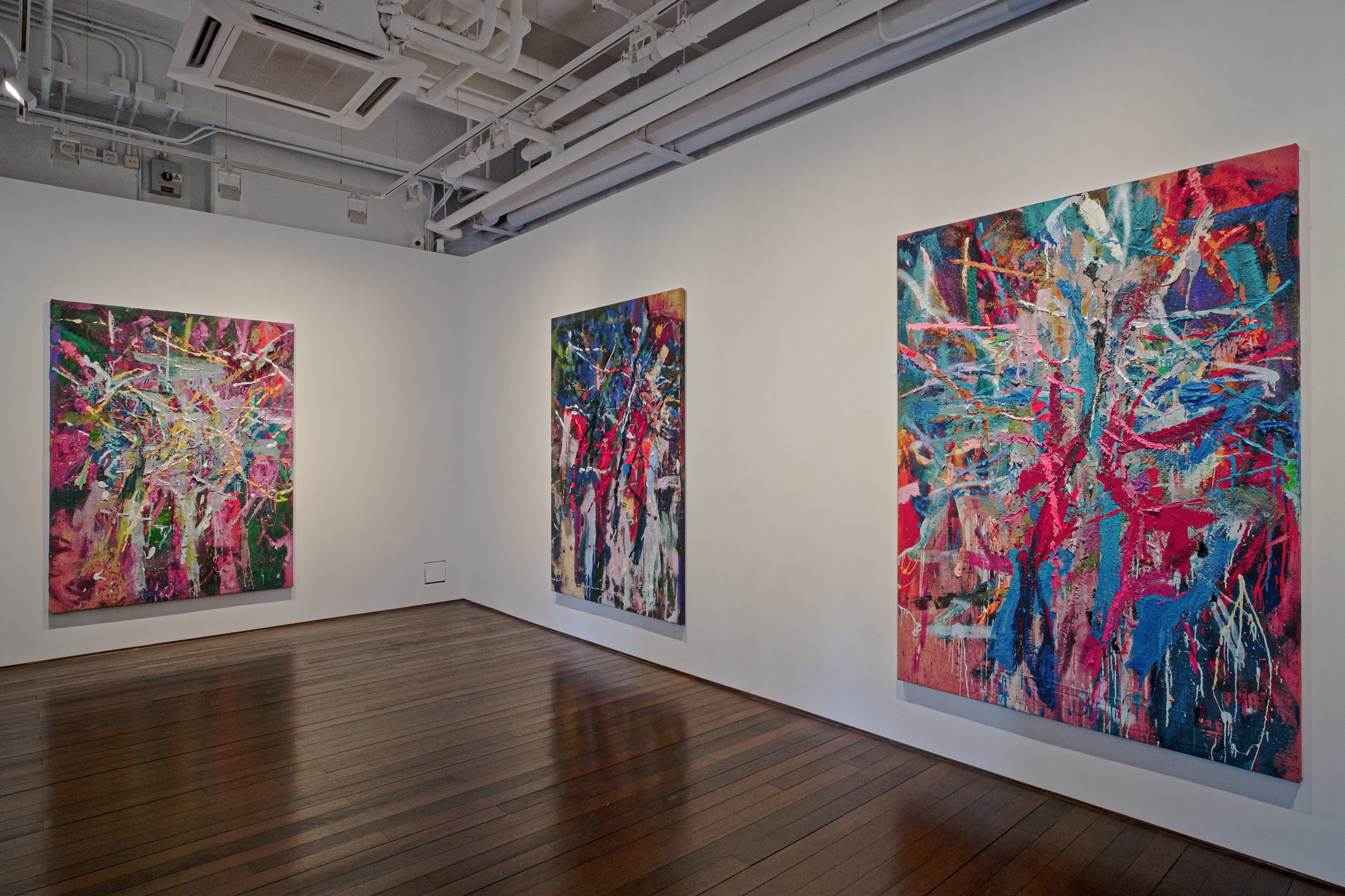 Installation view of Sending, 2022