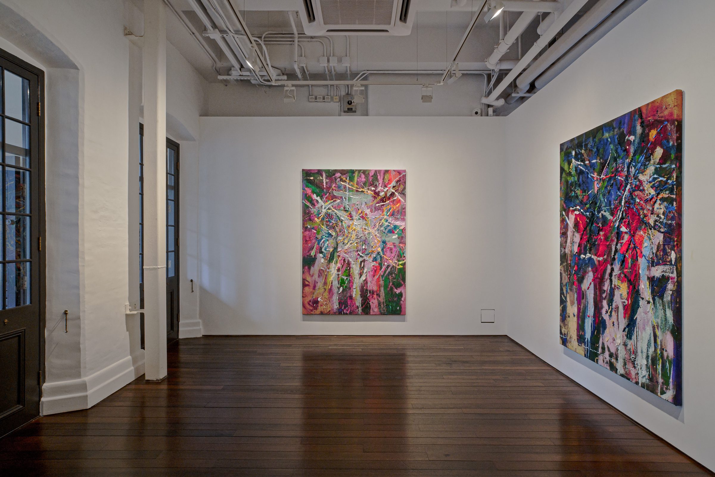 Installation view of Sending, 2022