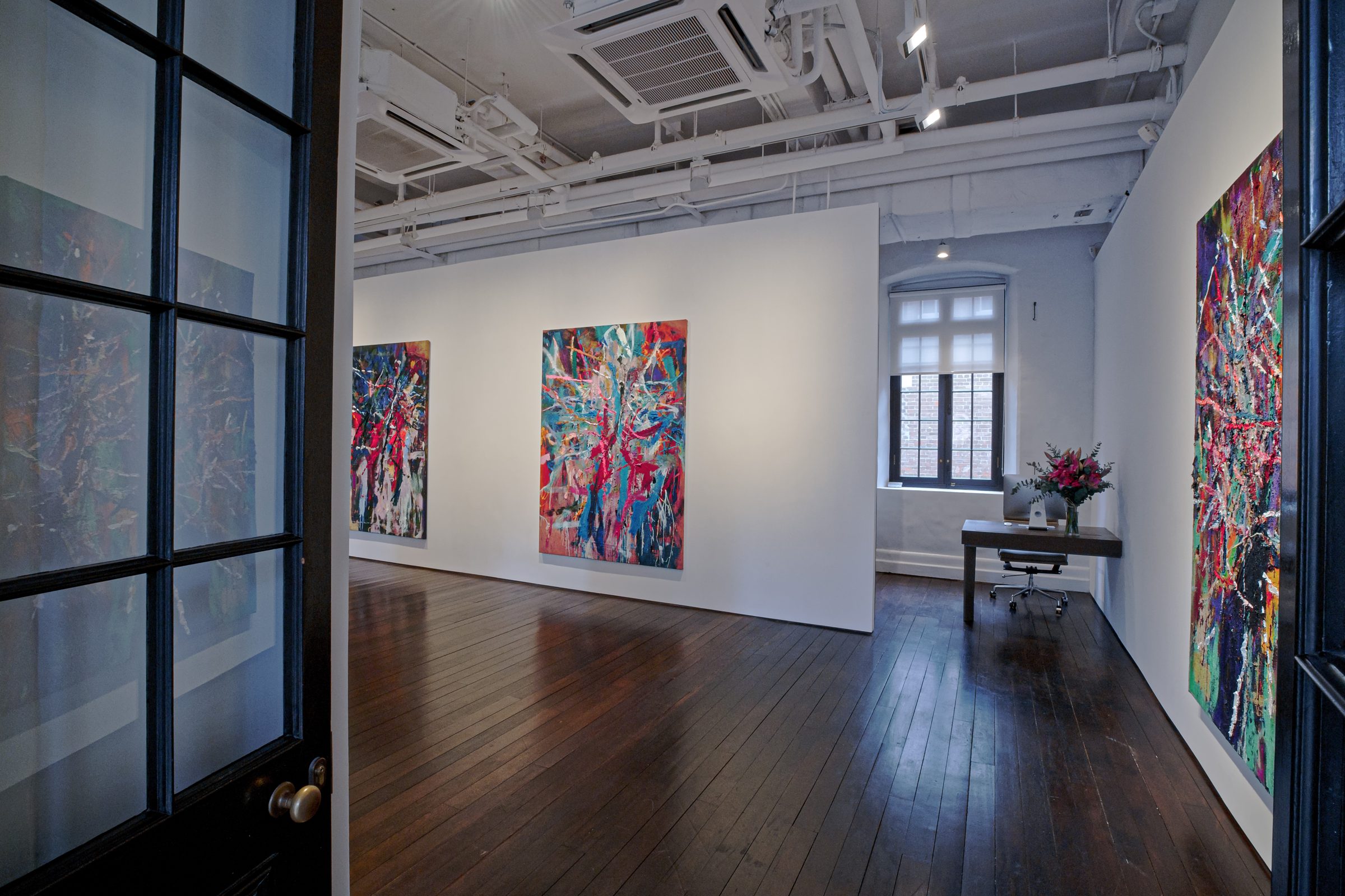 Installation view of Sending, 2022
