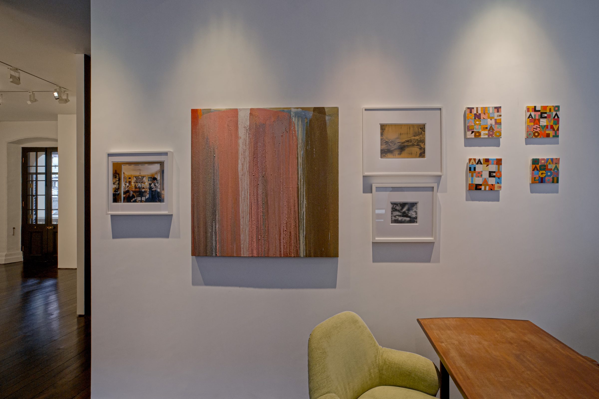 Installation view of Sending, 2022