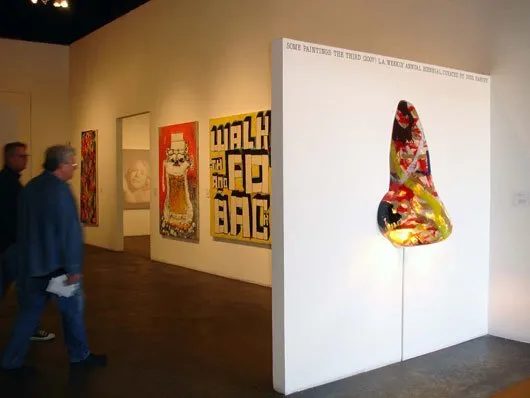 Installation view of Some Paintings: The Third LA Weekly Annual Biennial, Track 16, Los Angeles, 2008