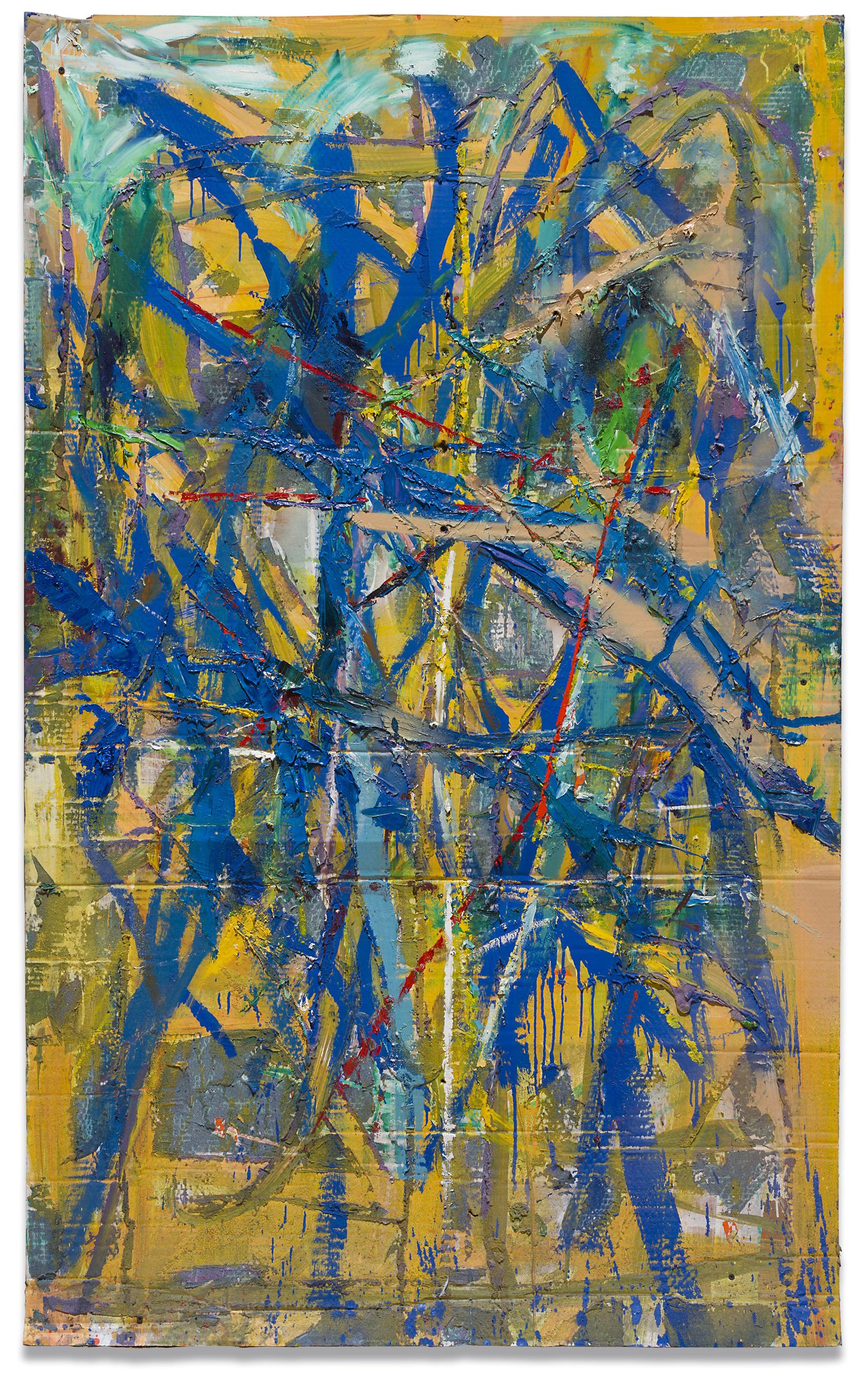 Spencer Lewis, Blue painting for the red and blue studio (cheetah), 2016-17